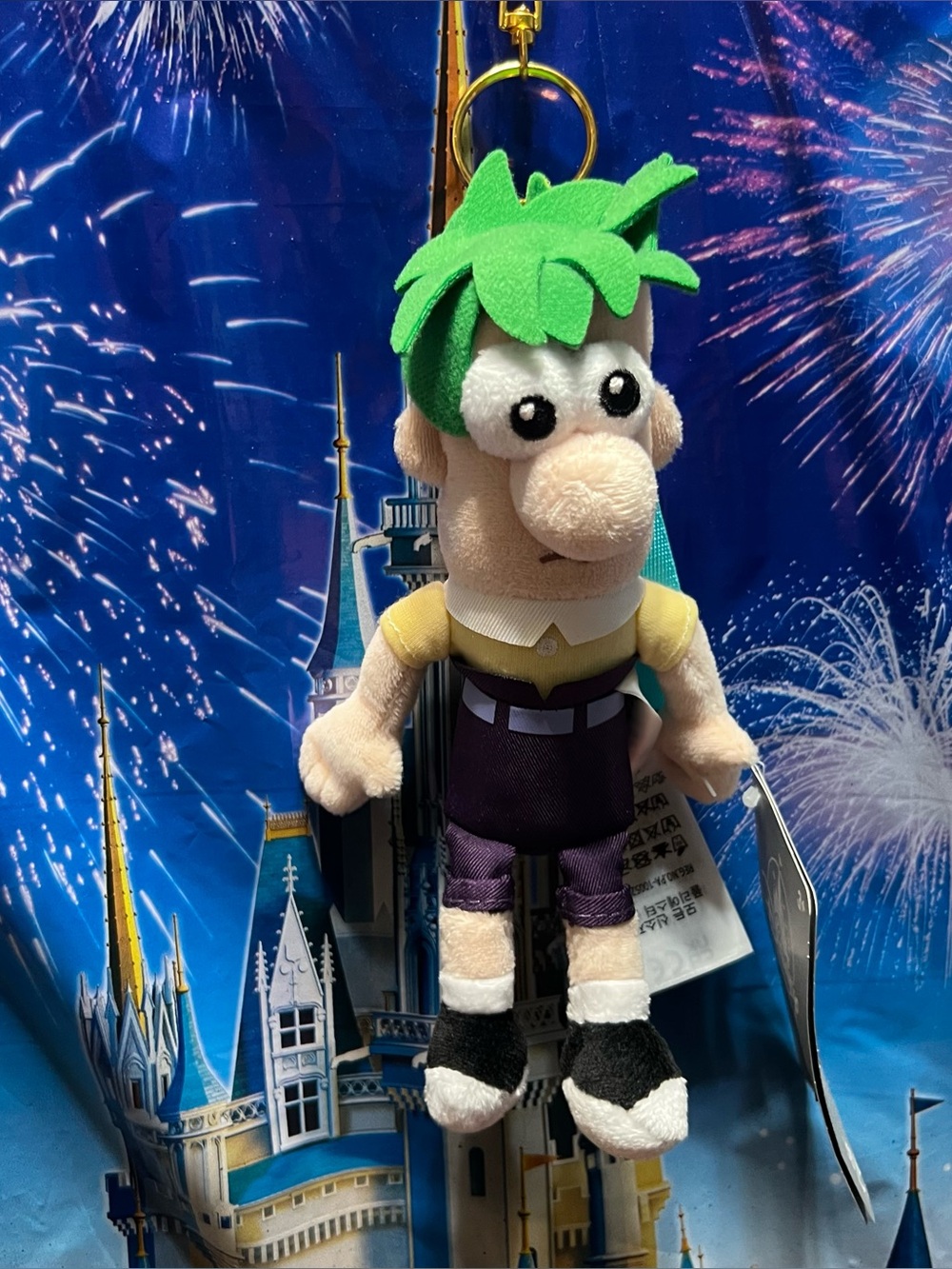 2026 Disney Parks Phineas and Ferb Keychain Bag Charm Ferb Fletcher NEW